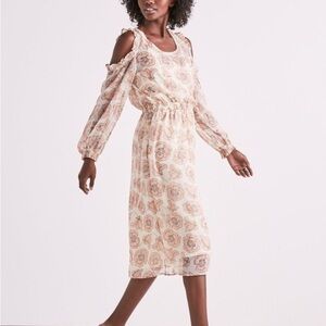 Lucky Brand Floral Long Sleeve Dress